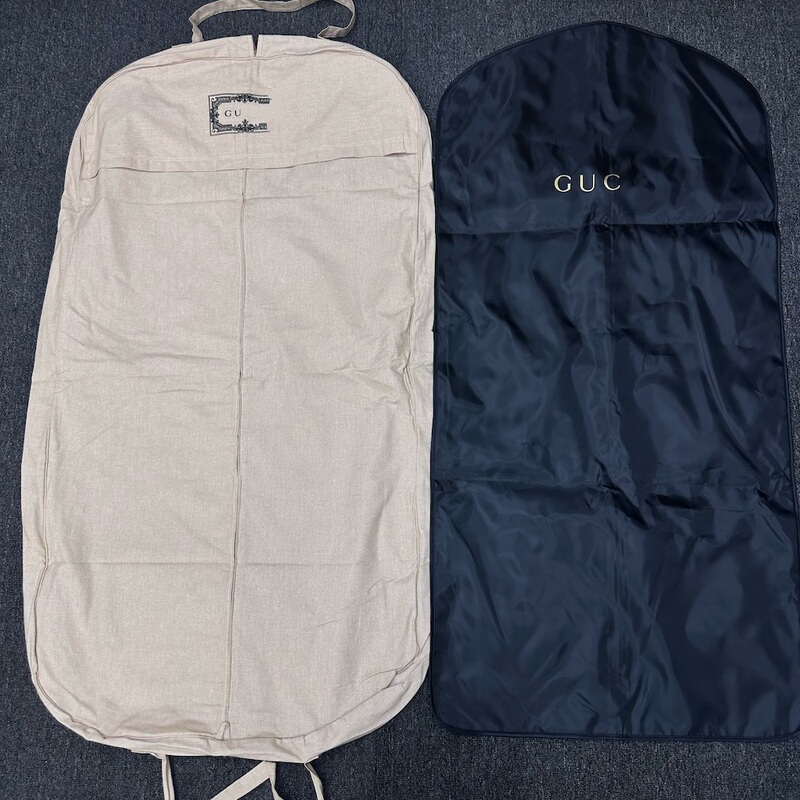 In-Stock Gujia Guc*I Coat Bag Suit Cover Dustproof Bag Cotton Linen Black Waterproof Fabric Storage Bag Tote Bag Cotton