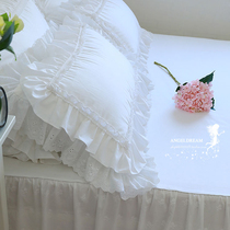 Imported European and American Korean TSMXGZJF all kinds of pure cotton pure color Princess cotton bedding pillowcase 2