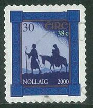 Irish Shin Pins 2000 Christmas 30p Double-sided Value Self-Self-adhesive Letter Pin