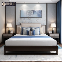 Solid wood Double beds New Chinese style Bedrooms 1 8 m minimalist Modern Home Wedding Bed Hotel Folk small family Type of furniture