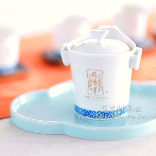 Green Snow Bud White Tea Special Tea Set, Gaiwan, Fair Cup, Tasting Cup, Fuding White Tea Tea Set, Lacquer Tea Set
