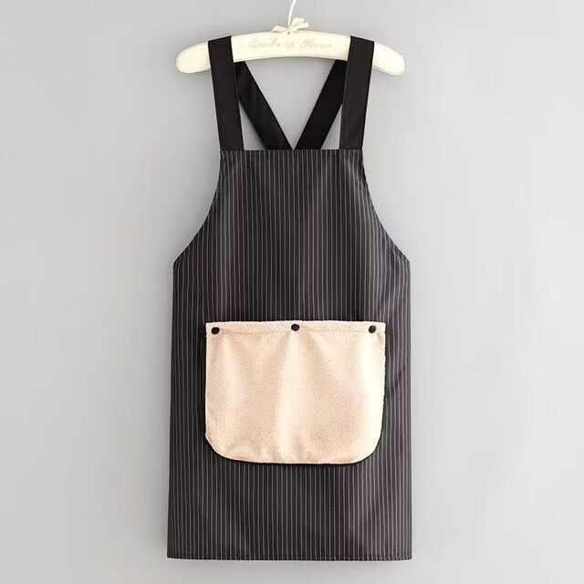 Waterproof and oil-proof apron, cross-shoulder straps, catering, home kitchen