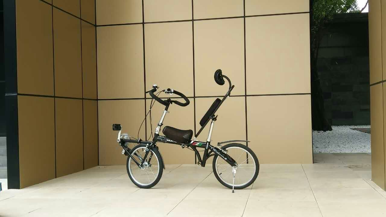 Folding lying car two-wheeled FWD front drive lying riding bike