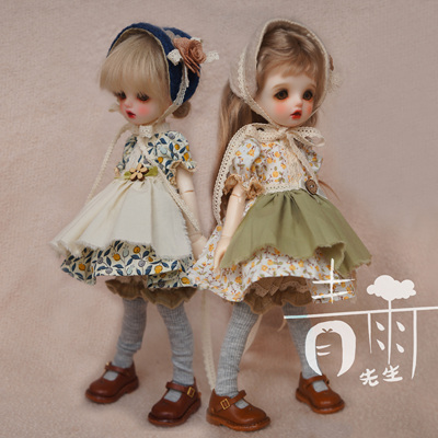 taobao agent Mr. Qingyu's homemade BJD baby clothes 6 -point dress BJD set accessories, Chenshan Tea