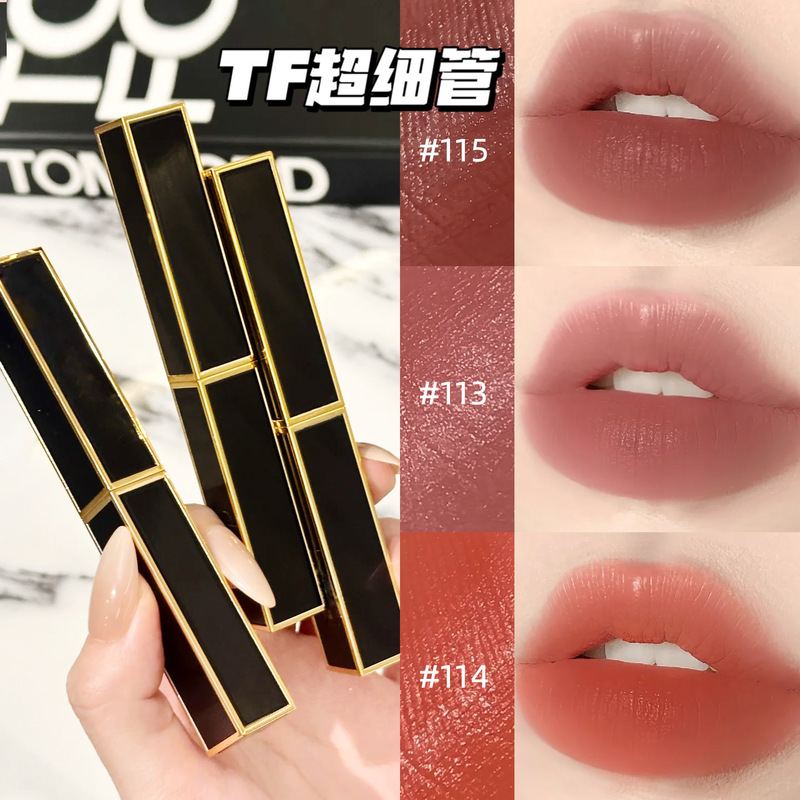 Tomford/Tom Ford Tf25 New Black Gold Ultra-Fine Tube Lipstick 115 Aftercare 113 114 100 03