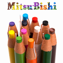 Japan uni Mitsubishi) DERMATOGRAPH)7600) Oily hand-tear roll paper crayon easy-to-tear cable crayon