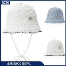 Korea ST ANDREWS golf hat 24 summer womens logo color matching knitted sun protection bucket hat