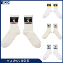 South Korean MALBON golf socks 24 spring men and women with logo matching anti-slip and breathable midcylinder socks