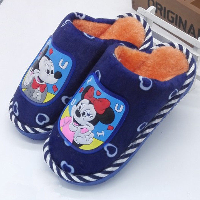 Pantoufles enfants en suède pour hiver - Ref 1035526 Image 14