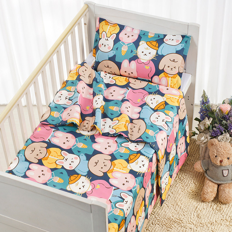 A class all cotton long pile cotton Custom made baby baby children's kindergarten cartoon cute duvet cover cotton silky custom cover