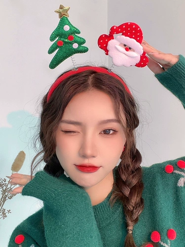 Рождественский милый ободок, детские шпильки для волос, человеческая голова для пожилых людей для взрослых, аксессуар, подарок на день рождения