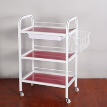 Reinforced beauty cart special beauty salon special shelf tool cart trolley hairdressing cart three layers