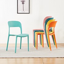Nordic Imus plastic dining chair simple modern reception negotiation coffee table and chair combination backrest chair