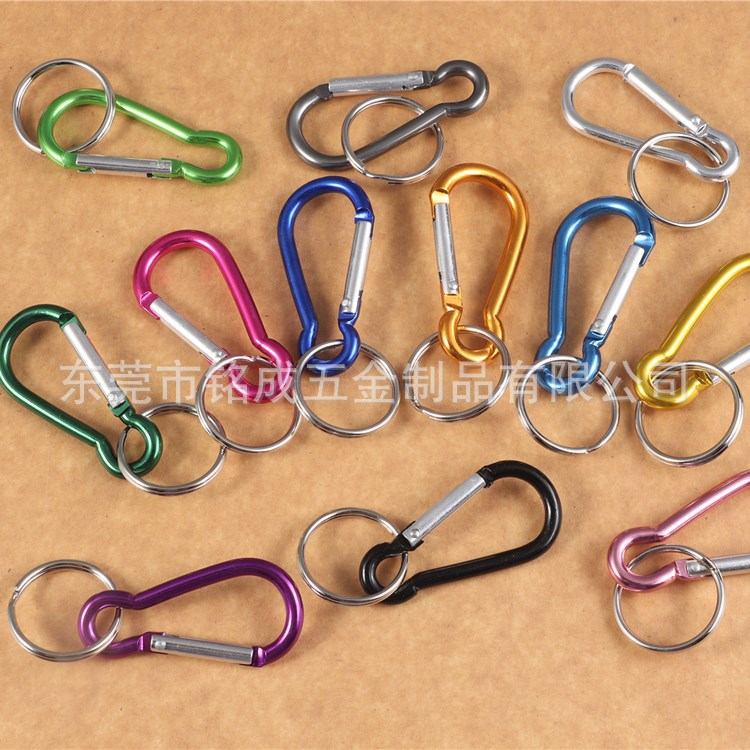 1pcs factory stock color aluminum gourd type mountaineering buckle carabiner safety buckle lock keychain keychain