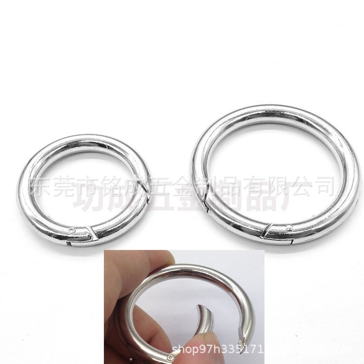 Ring Round Carabiner Mountain Climbing Buckle Metal Ring Active Ring Spring Ring Zinc Alloy Circle Opening Ring