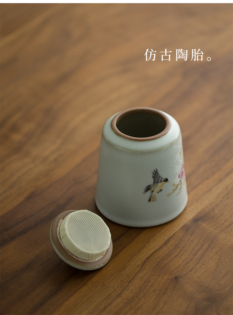 Jingdezhen archaize your up small caddy fixings ceramic seal tank receives household storage POTS storage canned tea pot