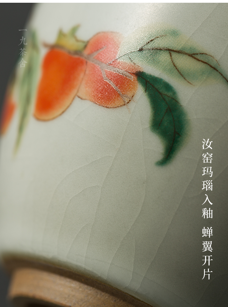 Jingdezhen your up tureen ceramic cups only three cups of large - sized kung fu bowl cover household hand grasp pot of tea