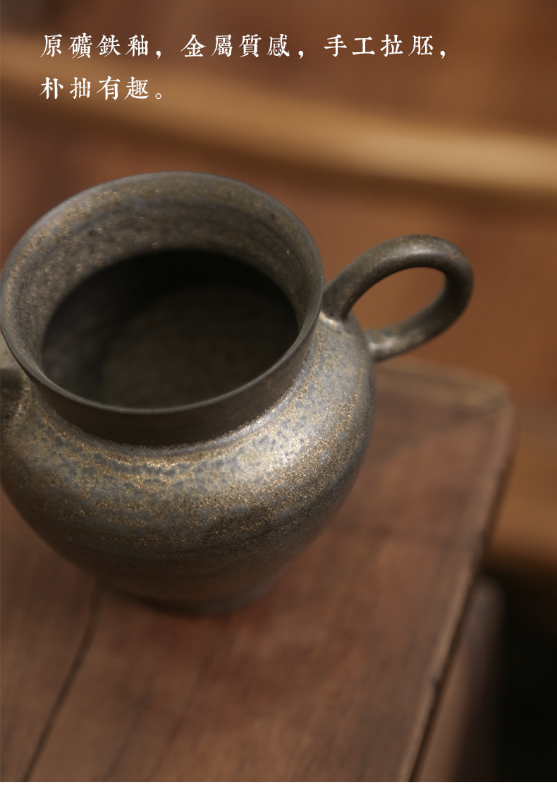 Jingdezhen hand embryo undressed ore type iron enamel pot male just a cup of tea points sea tea, kungfu tea accessories ceramics