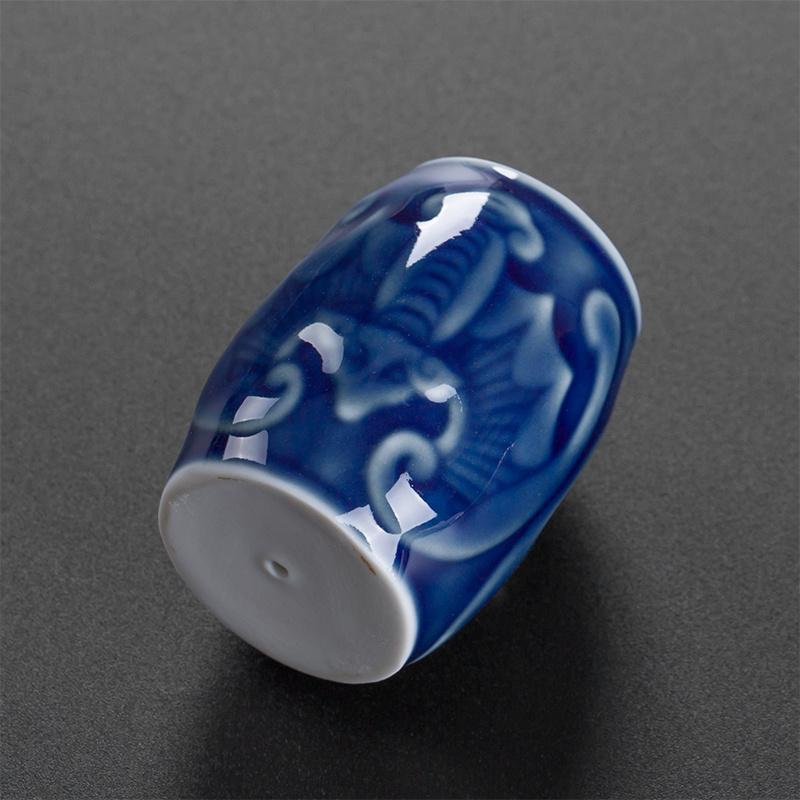 Jingdezhen kung fu tea accessories cover rear cover bracket zero ceramic tea accessories household tea products with a lid