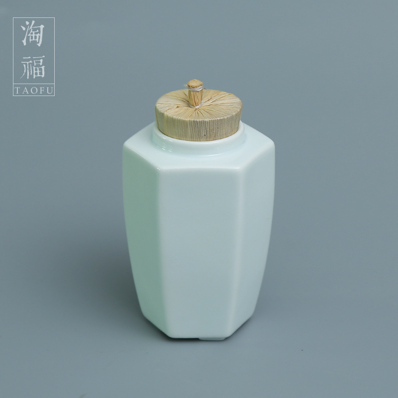 Tao fu jingdezhen blue white porcelain tea caddy fixings sealed as cans ceramic tea set with parts warehouse store receives ideas