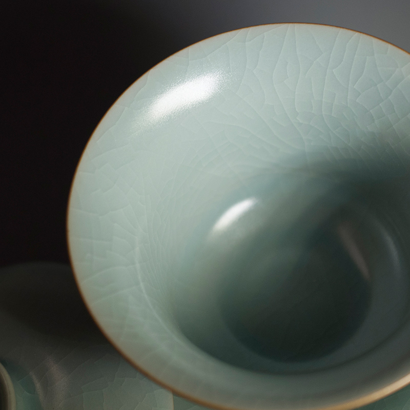 Undressed ore agate into glaze your up tureen ceramic cups kung fu tea set jingdezhen porcelain slice open cover cup size