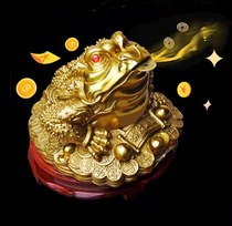 Pure Bronze Golden Toad Toad Trifoot Collection Silver Desk Finance Shop Living Room Xuanguan Office Company Swing Piece Opening Gift Truth