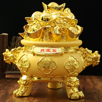 Poly Treasure Basin Swing Piece Property Decoration Gift Opening Company Fu Crafts Pendulum Pieces Home Placement Loft Living Room Bedroom Tricks