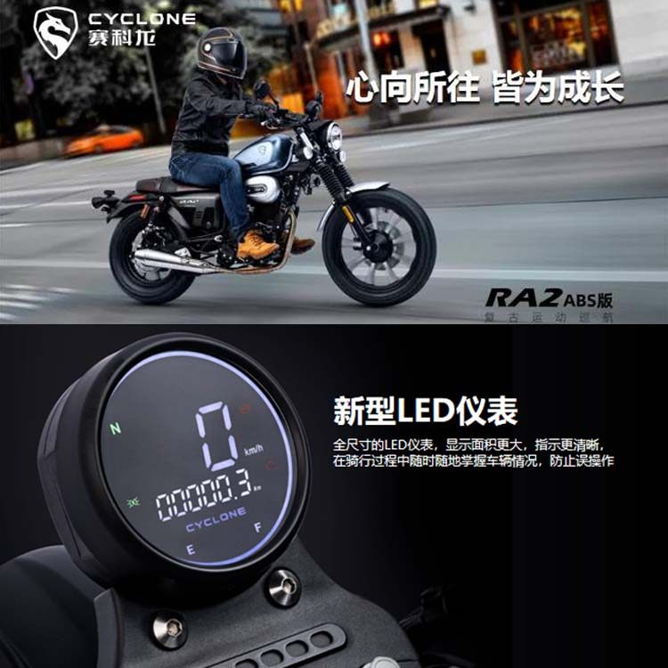 Zongshen saikelon RA2 retro Prince ABS version motorcycle instrument mileage baboon LCD Ranger modification watch