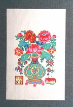 Wu Qiang woodblock handmade New Year painting Four Seasons of Peace large vase gift collection intangible cultural heritage shopkeeper recommended promotion