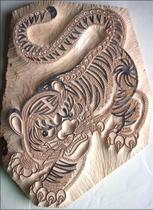 Wuqiang New Year Pictures Traditional handmade woodblock New Year pictures Tiger carved by Wuqiang old folk artists Recommended by the shopkeeper
