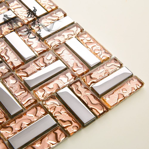 Крастальная стеклянная керамическая мозаика золота ktv Фоновое фоновое стеновое производство плитки