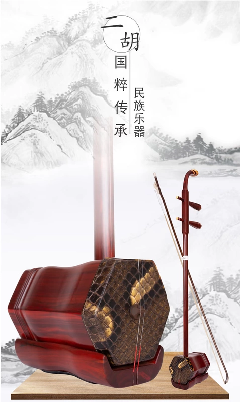 Jiangyin 6728 Erhu Nhạc cụ Red Gỗ đàn hương Gói Erhu Gửi phụ kiện - Nhạc cụ dân tộc