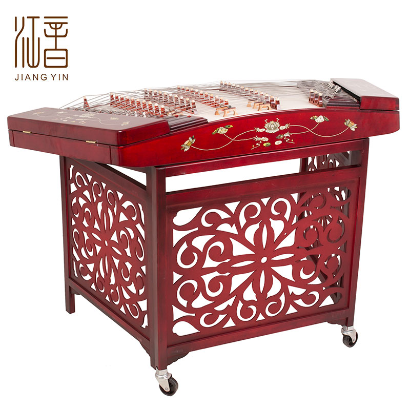 Jiangyin 6621T-2 color wood bay engraving Yangqin ethnic plus-plus-music instrument 402 Yangqin color wood meatgrass floral primary school
