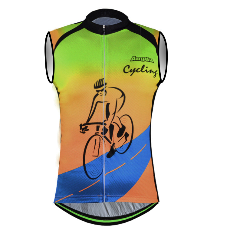 AOGDA Warrior Riding Vest Summer Riding Suit Men's Bicycle Mountain Bike Tops Sleeveless Vest Riding Suit