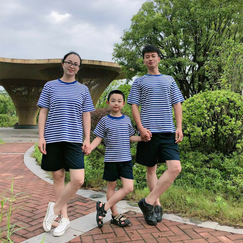 Summer children's sea soul shirt short-sleeved shorts physical fitness suit parent-child suit school summer camp military training expansion training suit