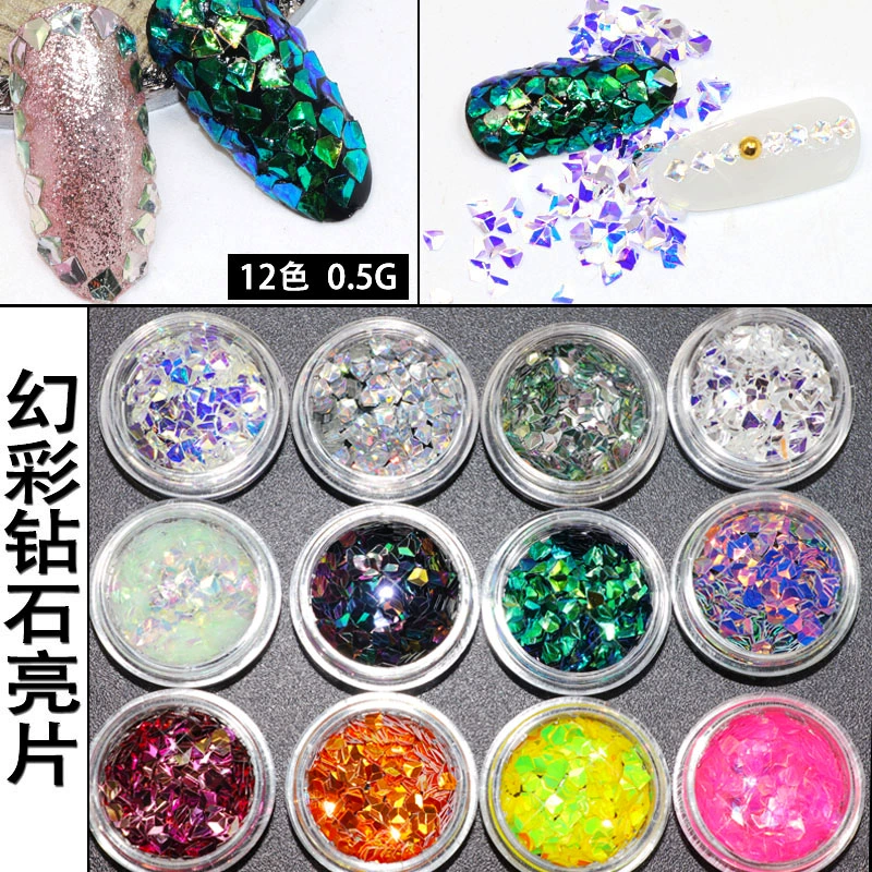 Trang sức Nail Nail Diamond Diamond Diamond Kim cương ba chiều Patch Sequin Long lanh Nail Nail Set Set - Công cụ Nail