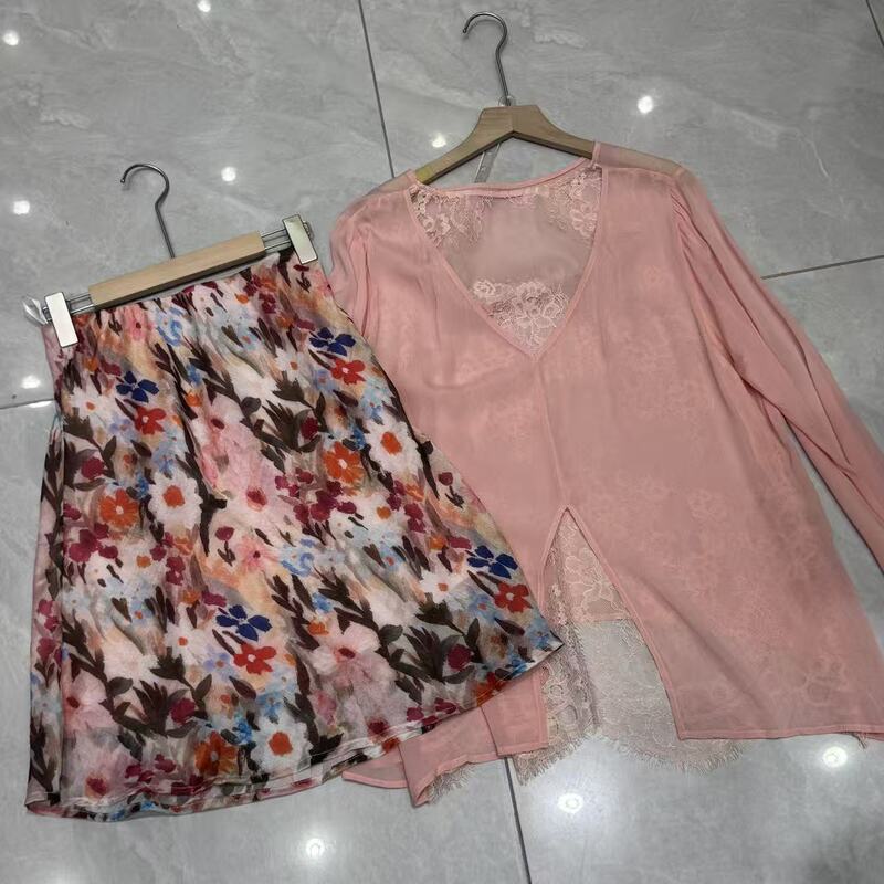 6.13 (No Returns, No Exchanges) Lace Top and Floral Skirt Set