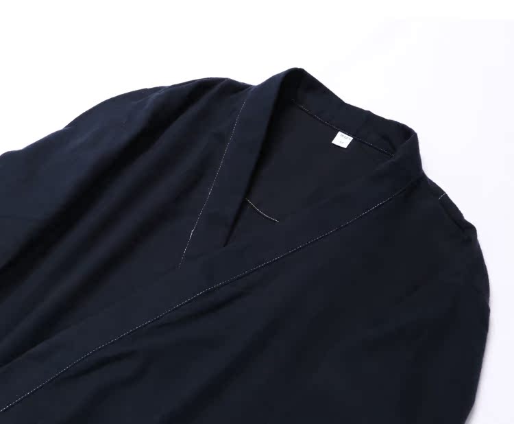 Bộ đồ ngủ bằng vải nhung cotton nguyên chất Nhật Bản kimono phong cách Nhật Bản đồ bộ mặc nhà