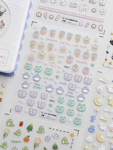 Дневник детского сада три -размерные наклейки наклейка наклейка DIY Ручная аккаунт декоративный материал Протекает мультипликационные наклейки Maguca ручной