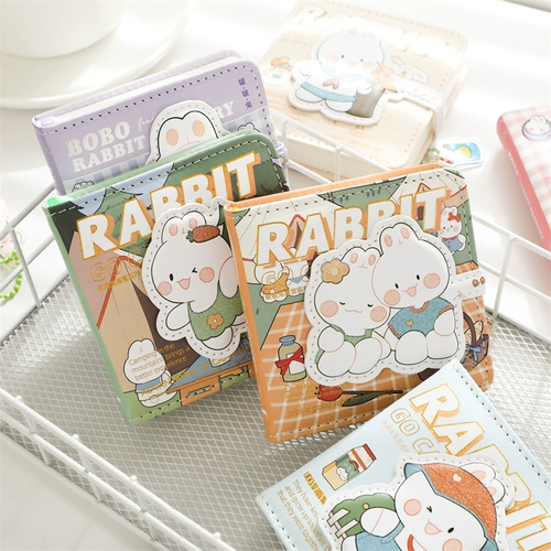 Мини -мини -кролик цвет страницы pu кожа магнитная пряжка карман маленькая книга высокая ценность для лица Девушка Сердце Книга труба