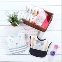 Baby rice pocket waterproof sleeveless soft plastic childrens bib Baby bib rice pocket eating hood Anti-dressing