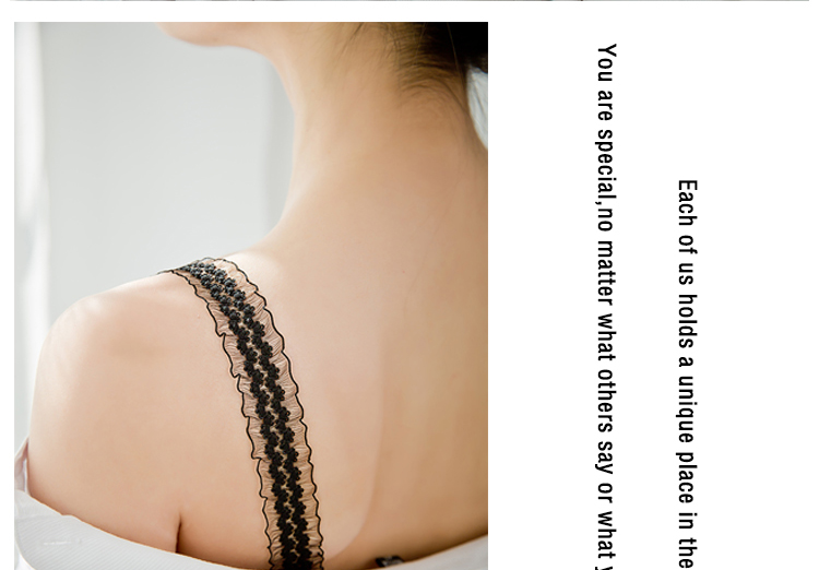 2018 đồ lót mới rộng dây đeo vai ren áo ngực với hoang dã sexy đàn hồi điều chỉnh dây đeo áo ngực dây áo lót hở lưng gợi cảm