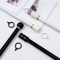 Stereo geometry Nordic minimalist light luxury wind thickened aluminum alloy nano mute Rod black and white Roman rod bracket accessories