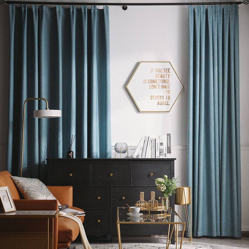 Morandi shading fine and light and luxurious Nordic ins wind modern minimalist living-room Bedroom Balcony Floating Window Curtain Customisation