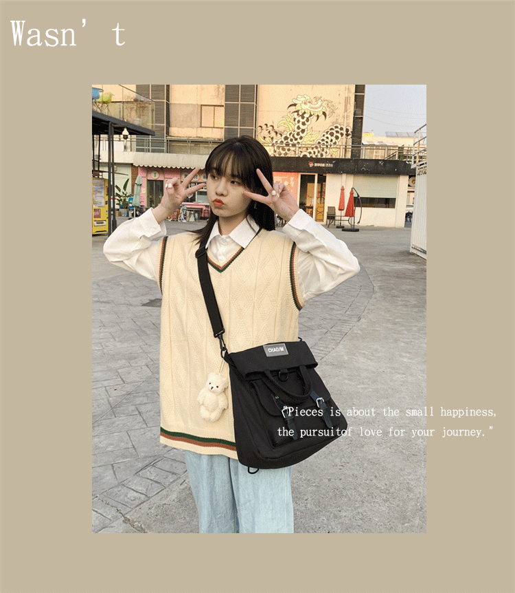 balo da đẹp cho nữ BuyU Dark Fragrance Backpack Nữ chống nước thiêu đốt Hàn Quốc Ulzzang Lar ba lo thoi trang ba lo thoi trang