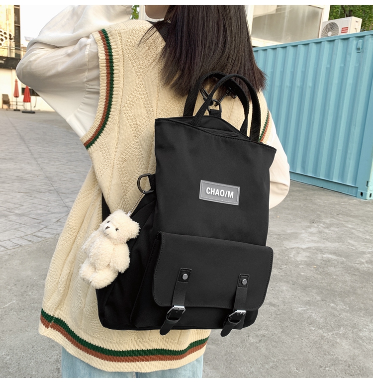 balo da đẹp cho nữ BuyU Dark Fragrance Backpack Nữ chống nước thiêu đốt Hàn Quốc Ulzzang Lar ba lo thoi trang ba lo thoi trang