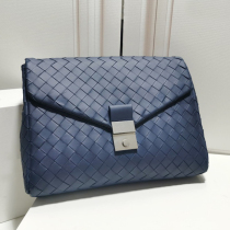 New mens leather bag fetal bull skin large capacity lock handbag business leisure hand knitting male bag