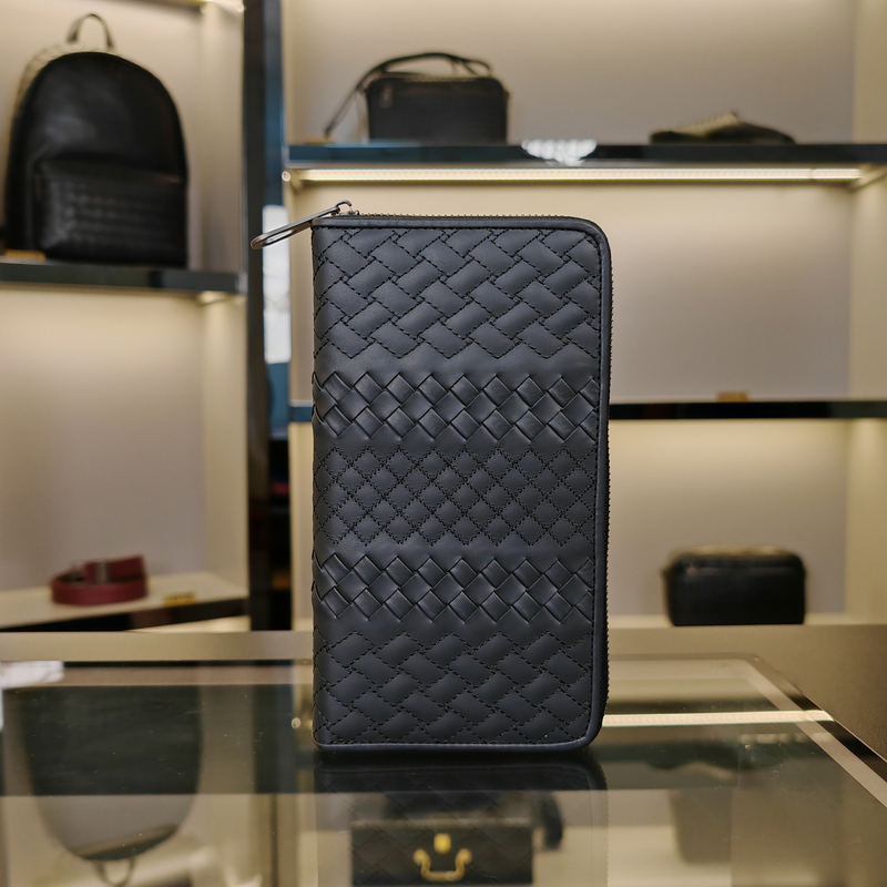 Zipper Wallet, Long Style for Men, Genuine Leather Woven Clutch, First Layer Cowhide Men's Wallet, Casual Leather Wallet, Clutch Bag Zipper Wallet, Long Style for Men, Genuine Leather Woven Clutch, First Layer Cowhide Men's Wallet, Casual Leather Wallet, Clutch Bag