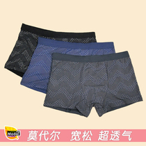 Mens underwear boxer shorts cotton large size sexy Modal young boys middle waist boxers head tide