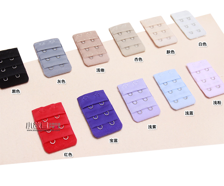Áo ngực nhỏ khóa dài đồ lót khóa có thể điều chỉnh khóa trở lại khóa ba hàng hai khóa da màu khóa áo ngực khóa mở rộng miếng nới áo ngực bản 5 móc